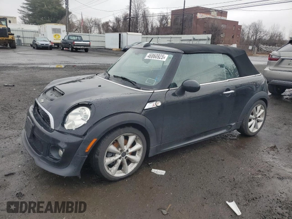 2015 MINI Convertible S with VIN WMWZP3C51FT708886, listed as a Copart auction lot 46860925 with 105,437 mi miles and Clean title. Bid and sale history available at DreamBid. Image 1.