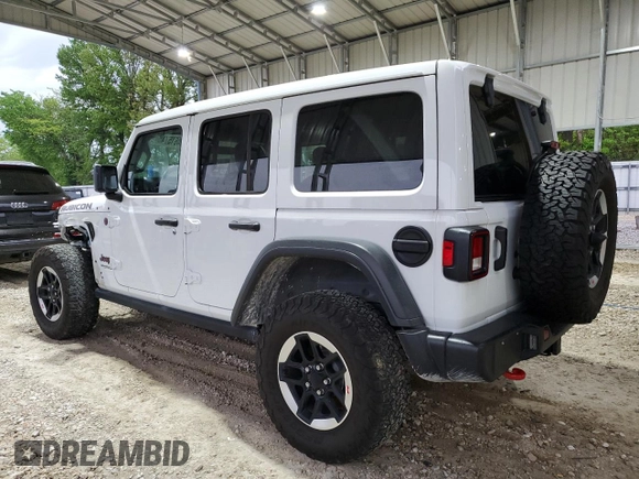 2022 Jeep Wrangler Unlimited Rubicon with VIN 1C4HJXFN8NW129717, listed as a Copart auction lot 54615745 with 33,544 mi miles and Salvage title. Bid and sale history available at DreamBid. Image 2.