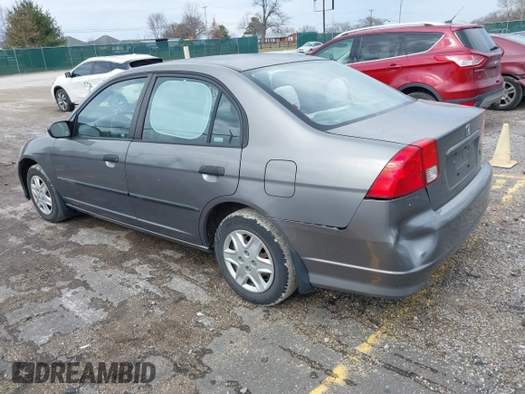 2005 Honda Civic VP with VIN 1HGES16305L010655, listed as a IAAI auction lot 41672395 with 181,899 mi miles and . Bid and sale history available at carsss.com. Image 3.