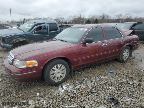 2005 Ford Crown Victoria LX with VIN 2FAFP74W85X136047, listed as a Copart auction lot 82915244 with 155,495 mi miles and Non Repairable. Bid and sale history available at carsss.com. Image 1.