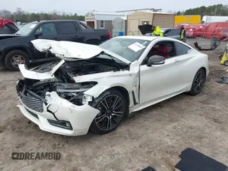 2018 Infiniti Q60 Luxe with VIN JN1EV7EK7JM340110, listed as a IAAI auction lot 41549889 with 114,012 mi miles and . Bid and sale history available at DreamBid. Image 2.