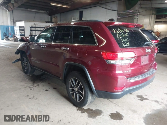 2018 Jeep Grand Cherokee Limited with VIN 1C4RJFBGXJC450224, listed as a IAAI auction lot 42226468 with 65,008 mi miles and . Bid and sale history available at DreamBid. Image 3.