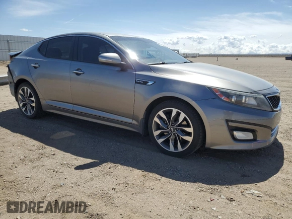 2015 Kia Optima SX Turbo with VIN 5XXGR4A69FG515052, listed as a Copart auction lot 49171325 with 154,008 mi miles and Salvage Title. Bid and sale history available at carsss.com. Image 4.