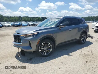 2023 Infiniti QX60 Luxe z VIN 5N1DL1FS1PC361586, wystawiony jako Copart lot #57611024 z przebiegiem 12 507 mil mil oraz Szkoda całkowita • Salvage title. Historia ofert i sprzedaży dostępna na DreamBid. Obrazek 1.