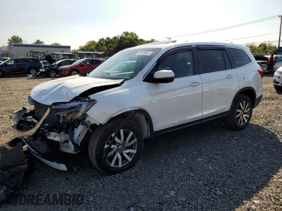 2021 Honda Pilot EX-L with VIN 5FNYF6H58MB037955, listed as a Copart auction lot 70078604 with 30,129 mi miles and Salvage Title. Bid and sale history available at DreamBid. Image 1.