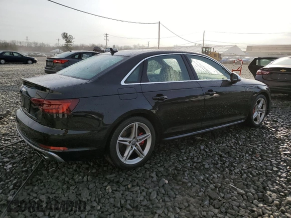 2018 Audi S4 Prestige with VIN WAUC4AF47JA233691, listed as a Copart auction lot 46186274 with 31,573 mi miles and Salvage Title. Bid and sale history available at carsss.com. Image 3.