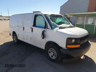 2017 Chevrolet Express Cargo Van with VIN 1GCWGAFG5H1243891, listed as a Copart auction lot 45595015 with 140,260 mi miles and Salvage Title. Bid and sale history available at carsss.com. Image 4.