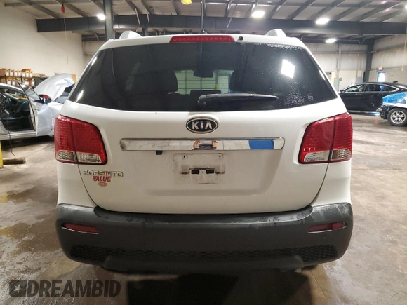 2013 Kia Sorento LX with VIN 5XYKT4A67DG361266, listed as a Copart auction lot 61292835 with 74,996 mi miles and Salvage title. Bid and sale history available at DreamBid. Image 6.