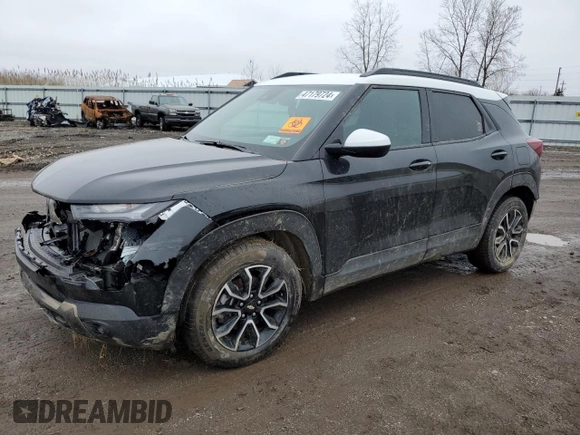 2023 Chevrolet TrailBlazer ACTIV with VIN KL79MVSL0PB177546, listed as a Copart auction lot 60331414 with 56,653 mi miles and Salvage Title. Bid and sale history available at DreamBid. Image 1.