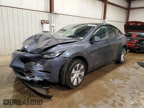 2023 Tesla Model Y Long Range with VIN 7SAYGDEE9PA143955, listed as a Copart auction lot 48114395 with 20,152 mi miles and Salvage Title. Bid and sale history available at DreamBid. Image 1.