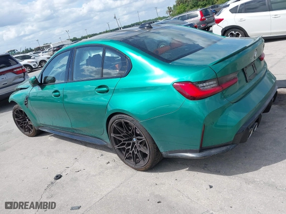 2021 BMW M3 Competition with VIN WBS33AY03MFK98201, listed as a IAAI auction lot 41904861 with 15,622 mi miles. Bid and sale history available at carsss.com. Image 14.
