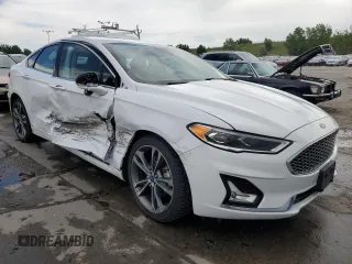 2020 Ford Fusion Titanium with VIN 3FA6P0D96LR175863, listed as a Copart auction lot 60570305 with 76,064 mi miles and Salvage title. Bid and sale history available at DreamBid. Image 4.