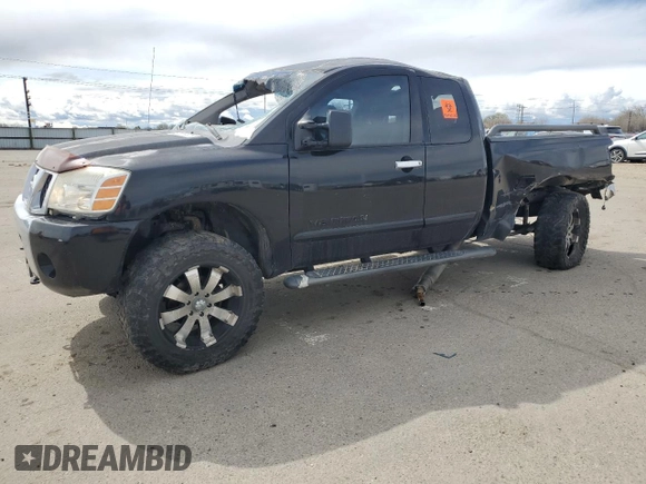 2007 Nissan Titan XE z VIN 1N6AA06B17N205377, wystawiony jako Copart lot #50738625 z przebiegiem 191 068 mil mil oraz Szkoda całkowita • Salvage title. Historia ofert i sprzedaży dostępna na DreamBid. Obrazek 1.