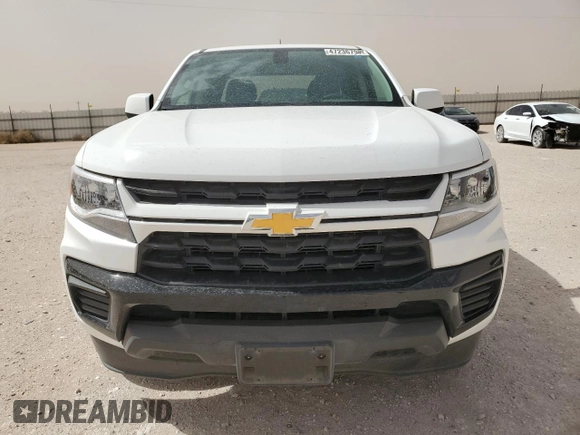 2021 Chevrolet Colorado 2WD Work Truck with VIN 1GCGSBEN6M1187687, listed as a Copart auction lot 47236795 with 27,107 mi miles and Salvage title. Bid and sale history available at DreamBid. Image 5.