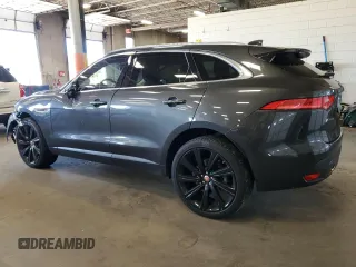 2018 Jaguar F-Pace 35t Prestige with VIN SADCK2EV1JA252914, listed as a Copart auction lot 63115184 with 43,311 mi miles and Non repairable. Bid and sale history available at DreamBid. Image 2.