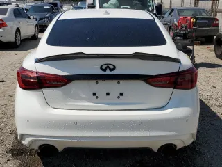 2020 Infiniti Q50 Luxe with VIN JN1EV7APXLM202372, listed as a Copart auction lot 65206765 with 45,788 mi miles and Salvage title. Bid and sale history available at DreamBid. Image 6.