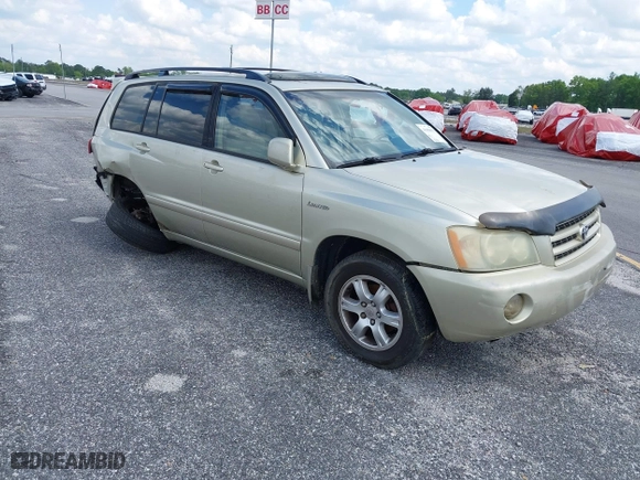 2003 Toyota Highlander with VIN JTEHF21A930130458, listed as a IAAI auction lot 41088031 with 159,749 mi miles. Bid and sale history available at carsss.com. Image 1.