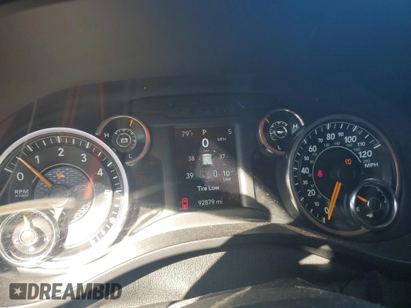 2019 Ram 1500 Tradesman with VIN 1C6RREGT0KN523266, listed as a Copart auction lot 75239944 with 92,879 mi miles and Clean Title. Bid and sale history available at carsss.com. Image 9.