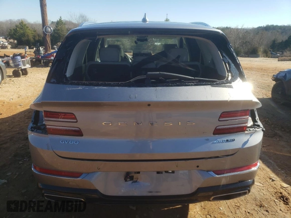 2022 Genesis GV80 z VIN KMUHCESC8NU084418, wystawiony jako Copart lot #86645144 z przebiegiem 34 815 mil mil oraz Szkoda całkowita • Salvage title. Historia ofert i sprzedaży dostępna na DreamBid. Obrazek 6.