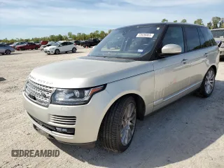 2017 Land Rover Range Rover with VIN SALGS2FE5HA350018, listed as a Copart auction lot 72626003 with 68,320 mi miles and Salvage title. Bid and sale history available at DreamBid. Image 1.
