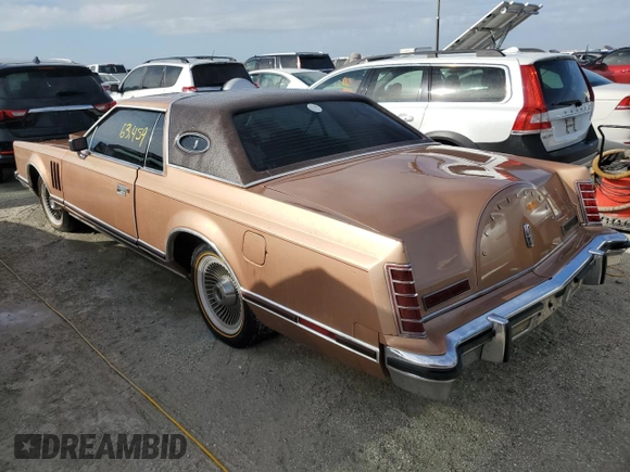1978 Lincoln Continental with VIN 8Y89A867542, listed as a Copart auction lot 74986584 with 63,459 mi miles and Non Repairable. Bid and sale history available at DreamBid. Image 2.