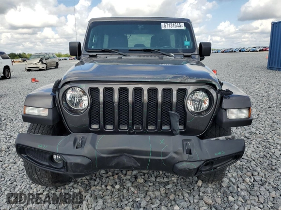 2021 Jeep Wrangler Unlimited Sahara с VIN 1C4HJXEG2MW729537, выставлен на аукционе Copart как лот 57131645 с пробегом 49 179 миль миль и Списание • Salvage title. История ставок и продаж доступна на DreamBid. Изображение 5.