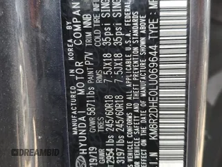 2020 Hyundai Palisade SEL with VIN KM8R2DHE0LU069644, listed as a Copart auction lot 59592405 with 78,198 mi miles and Salvage title. Bid and sale history available at DreamBid. Image 14.