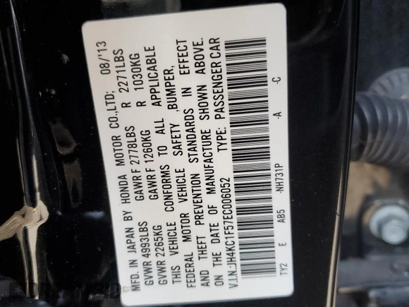 2014 Acura RLX Technology z VIN JH4KC1F57EC006052, wystawiony jako Copart lot #55846905 z przebiegiem 150 732 mil mil oraz Szkoda całkowita • Salvage title. Historia ofert i sprzedaży dostępna na DreamBid. Obrazek 12.
