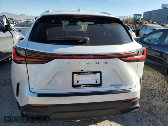 2025 Lexus NX 350 Luxury with VIN 2T2HGCEZ8SC060264, listed as a Copart auction lot 81298244 with 6,758 mi miles and Salvage title. Bid and sale history available at DreamBid. Image 6.