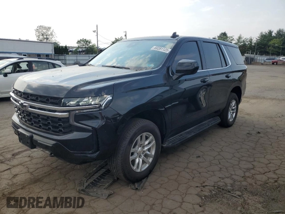 2023 Chevrolet Tahoe Commercial with VIN 1GNSKLED5PR319486, listed as a Copart auction lot 60391125 with 10,473 mi miles and Salvage title. Bid and sale history available at DreamBid. Image 1.