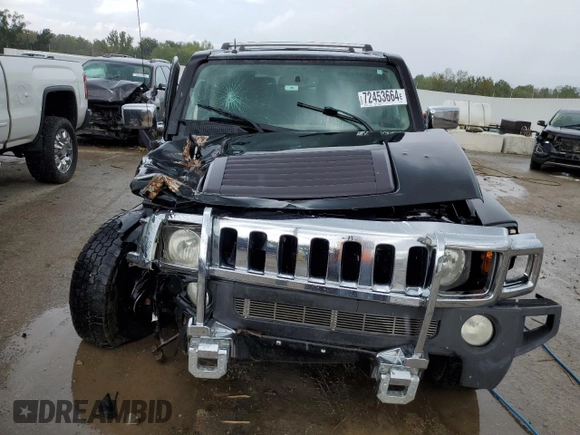 2007 Hummer H3 SUV with VIN 5GTDN13E078120322, listed as a Copart auction lot 72453664 with 238,263 mi miles and Non Repairable. Bid and sale history available at carsss.com. Image 5.