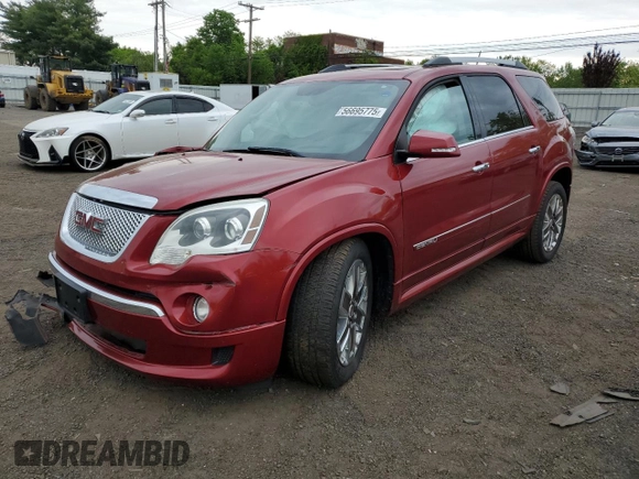 2012 GMC Acadia Denali z VIN 1GKKVTED5CJ204030, wystawiony jako Copart lot #56695775 z przebiegiem 77 717 mil mil oraz Szkoda całkowita • Salvage title. Historia ofert i sprzedaży dostępna na DreamBid. Obrazek 1.