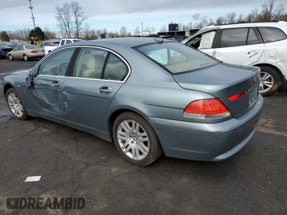 2002 BMW 7 Series 745i z VIN WBAGL63472DP56408, wystawiony jako Copart lot #43949925 z przebiegiem 92 755 mil mil oraz Szkoda całkowita • Salvage title. Historia ofert i sprzedaży dostępna na DreamBid. Obrazek 2.