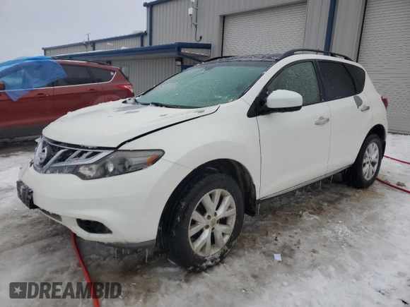 2013 Nissan Murano SV with VIN JN8AZ1MW0DW320585, listed as a Copart auction lot 45122655 with 167,494 mi miles and Clean Title. Bid and sale history available at carsss.com. Image 1.