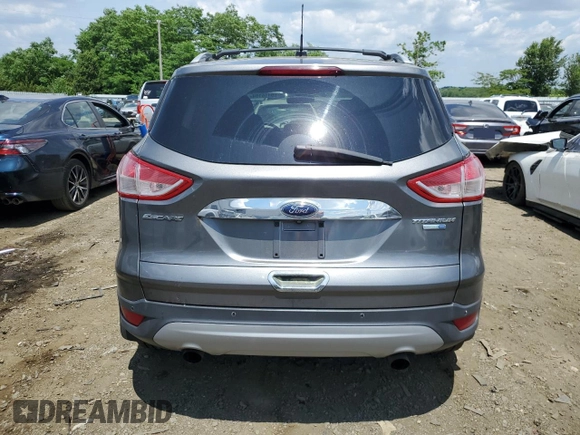 2014 Ford Escape Titanium with VIN 1FMCU9J91EUC90702, listed as a Copart auction lot 59116194 with 117,984 mi miles and Salvage Title. Bid and sale history available at DreamBid. Image 6.