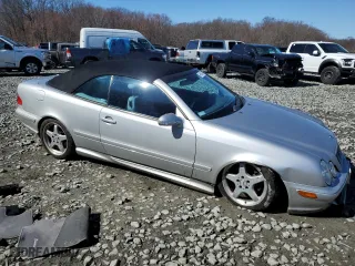 2002 Mercedes-Benz CLK-Class with VIN WDBLK70G22T106138, listed as a Copart auction lot 49600895 with 0 mi miles and Salvage Title. Bid and sale history available at carsss.com. Image 4.