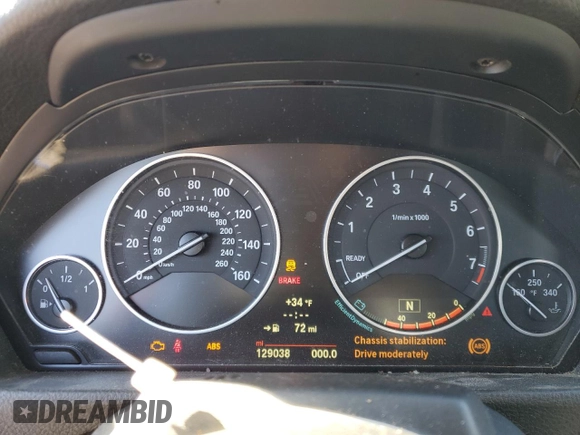 2014 BMW 4 Series 428i with VIN WBA3V7C58EJ873122, listed as a Copart auction lot 43288005 with 129,038 mi miles and Clean title. Bid and sale history available at DreamBid. Image 9.