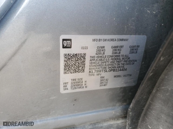 2023 Chevrolet TrailBlazer RS with VIN KL79MTSL0PB114404, listed as a Copart auction lot 42748815 with 31,617 mi miles and Salvage Title. Bid and sale history available at carsss.com. Image 15.