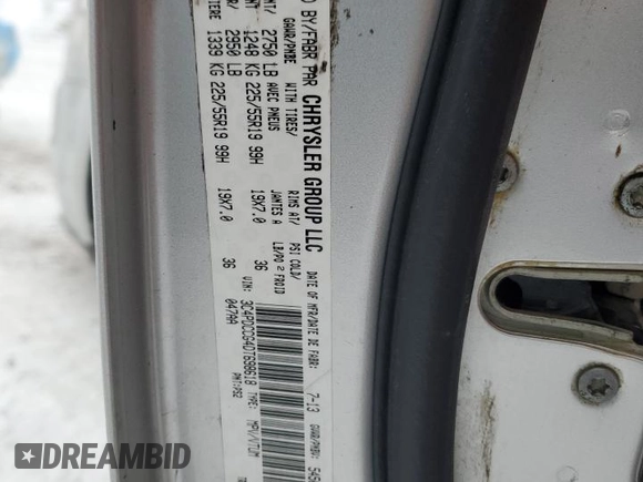 2013 Dodge Journey Crew with VIN 3C4PDCCG4DT698618, listed as a Copart auction lot 87632875 with 198,284 mi miles and Salvage title. Bid and sale history available at DreamBid. Image 13.