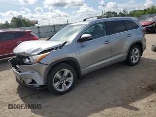 2016 Toyota Highlander Limited with VIN 5TDDKRFH1GS290074, listed as a Copart auction lot 59909005 with 205,380 mi miles and Salvage title. Bid and sale history available at DreamBid. Image 1.