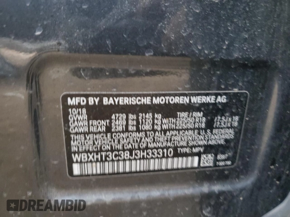 2018 BMW X1 xDrive28i with VIN WBXHT3C38J3H33310, listed as a Copart auction lot 73492324 with 88,620 mi miles and Salvage Title. Bid and sale history available at carsss.com. Image 13.