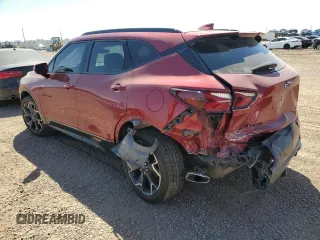 2019 Chevrolet Blazer RS with VIN 3GNKBJRS0KS690462, listed as a Copart auction lot 55129925 with 68,743 mi miles and Salvage title. Bid and sale history available at DreamBid. Image 2.
