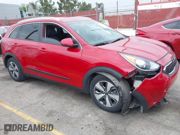 2018 Kia Niro LX with VIN KNDCB3LC7J5140579, listed as a IAAI auction lot 41895014 with 17,683 mi miles. Bid and sale history available at carsss.com. Image 1.