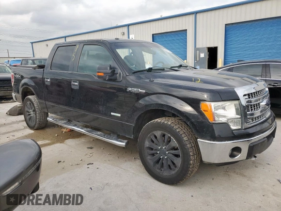 2014 Ford F-150 XL with VIN 1FTFW1ET3EKE64106, listed as a Copart auction lot 54789065 with 126,386 mi miles and Salvage title. Bid and sale history available at DreamBid. Image 4.