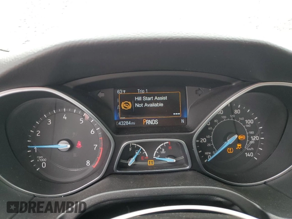 2018 Ford Focus Titanium z VIN 1FADP3N21JL295883, wystawiony jako Copart lot #59051015 z przebiegiem 43 284 mil mil oraz Szkoda całkowita • Salvage title. Historia ofert i sprzedaży dostępna na DreamBid. Obrazek 9.