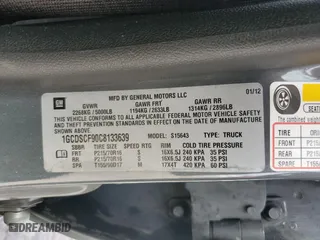 2012 Chevrolet Colorado LT w/1LT with VIN 1GCDSCF90C8133639, listed as a Copart auction lot 51111855 with 161,026 mi miles and Salvage Title. Bid and sale history available at carsss.com. Image 12.