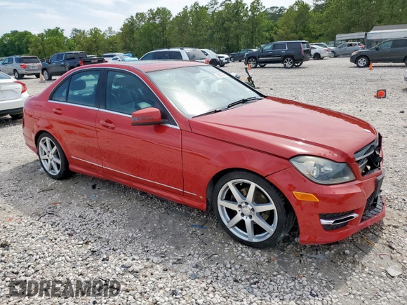 2014 Mercedes-Benz C 250 Sport with VIN WDDGF4HB8EA927880, listed as a Copart auction lot 58507445 with 152,995 mi miles and Salvage title. Bid and sale history available at DreamBid. Image 4.