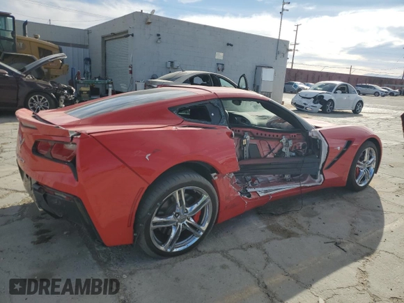 2017 Chevrolet Corvette 1LT with VIN 1G1YB2D74H5102117, listed as a Copart auction lot 41619615 with 28,631 mi miles and Salvage Title. Bid and sale history available at carsss.com. Image 3.