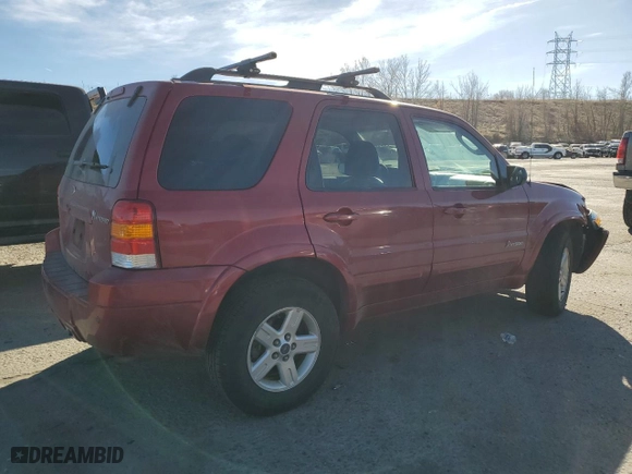 2007 Ford Escape Hybrid with VIN 1FMCU59H57KC06061, listed as a Copart auction lot 86210114 with 158,421 mi miles and Salvage Title. Bid and sale history available at carsss.com. Image 3.