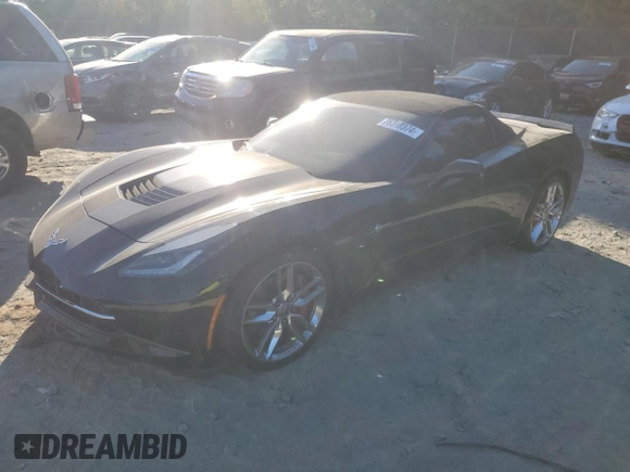 2015 Chevrolet Corvette Z51 1LT with VIN 1G1YH3D78F5113199, listed as a Copart auction lot 76310374 with 31,941 mi miles and Salvage Title. Bid and sale history available at carsss.com. Image 1.